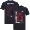 Red Bull Racing 2021 Max Verstappen Black World Champion T-Shirt - minef1