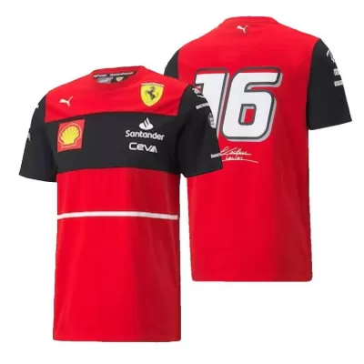 Scuderia Ferrari  F1 Racing Team T-Shirt #16 Red 2022 - minef1